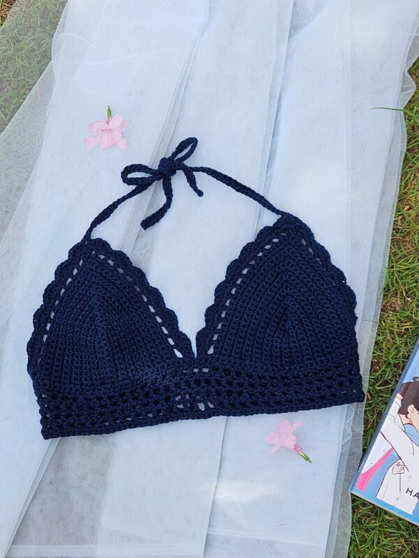 Blossom Blue Crochet Top